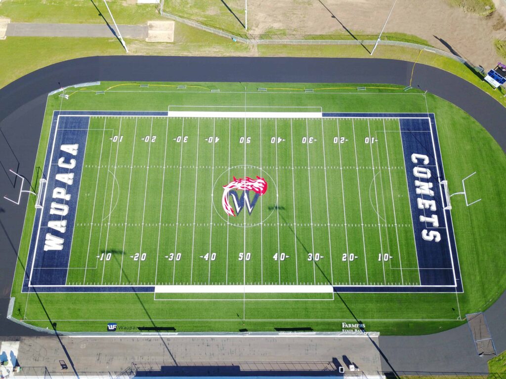 Waupaca High School - Brock USA - shock pads for artificial turf