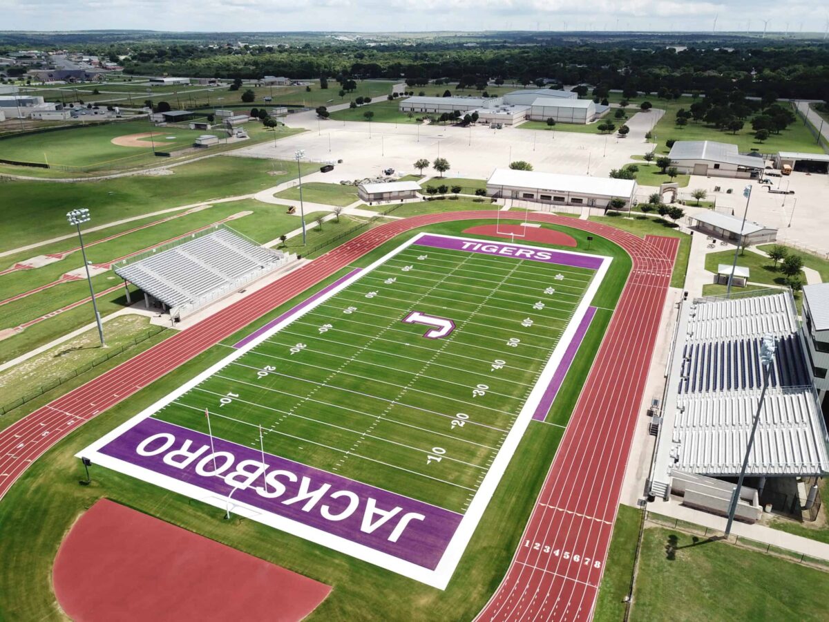 Jacksboro Isd Tiger Stadium Brock Usa Shock Pads And Infill For Artificial Turf 